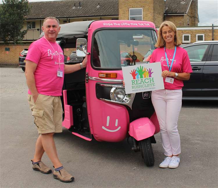 Volunteer Roy Farrell and Rosie May Foundation co-founder Mary Storrie.