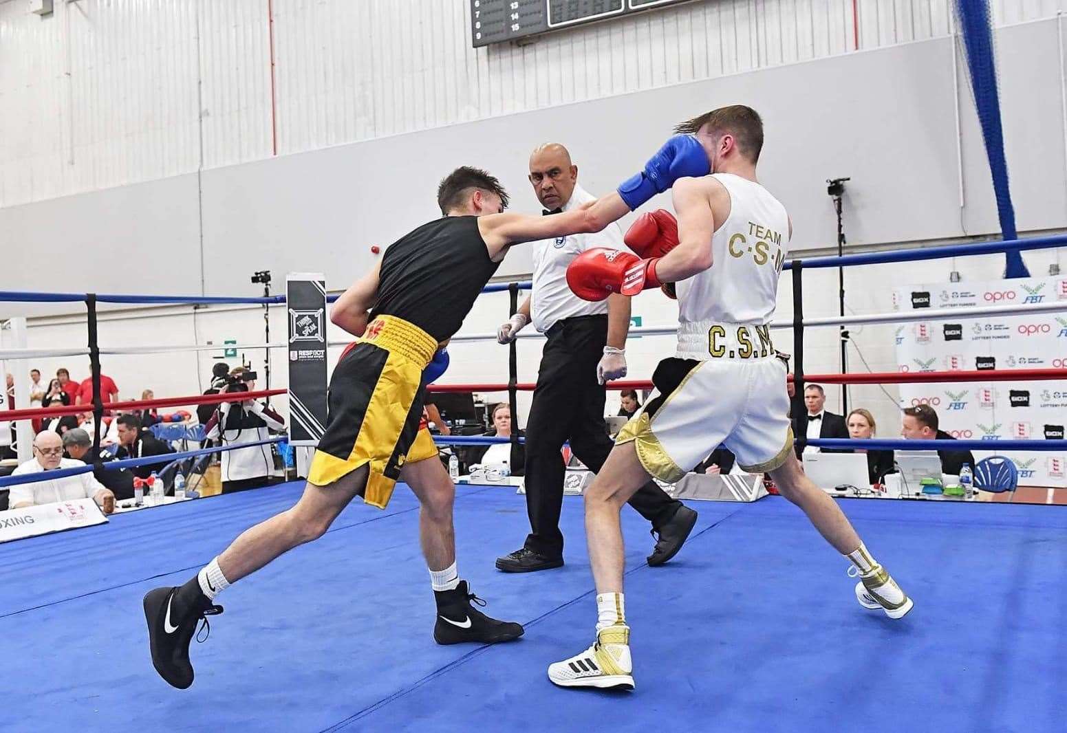 Newark s Dan Canter  boxes among England s best at England 